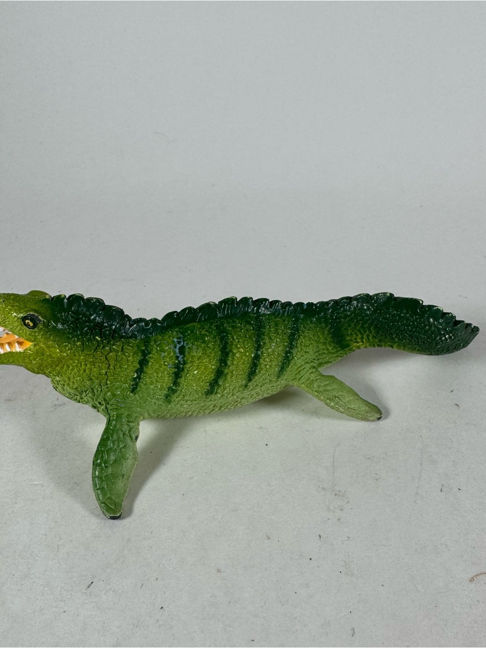 Safari LTD Vintage Toy Dinosaur Mosasaurus Green 1991 6" Prehistoric Figure
